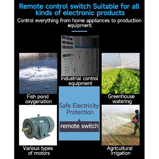 315MHz wireless remote control switch AC220V 380V high power 1000W 1KM 3KM long distance relay receiver, wireless remote control