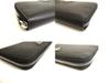 Authentic PRADA Black Calf Leather Round Zip Long Wallet #9939  Refurbished