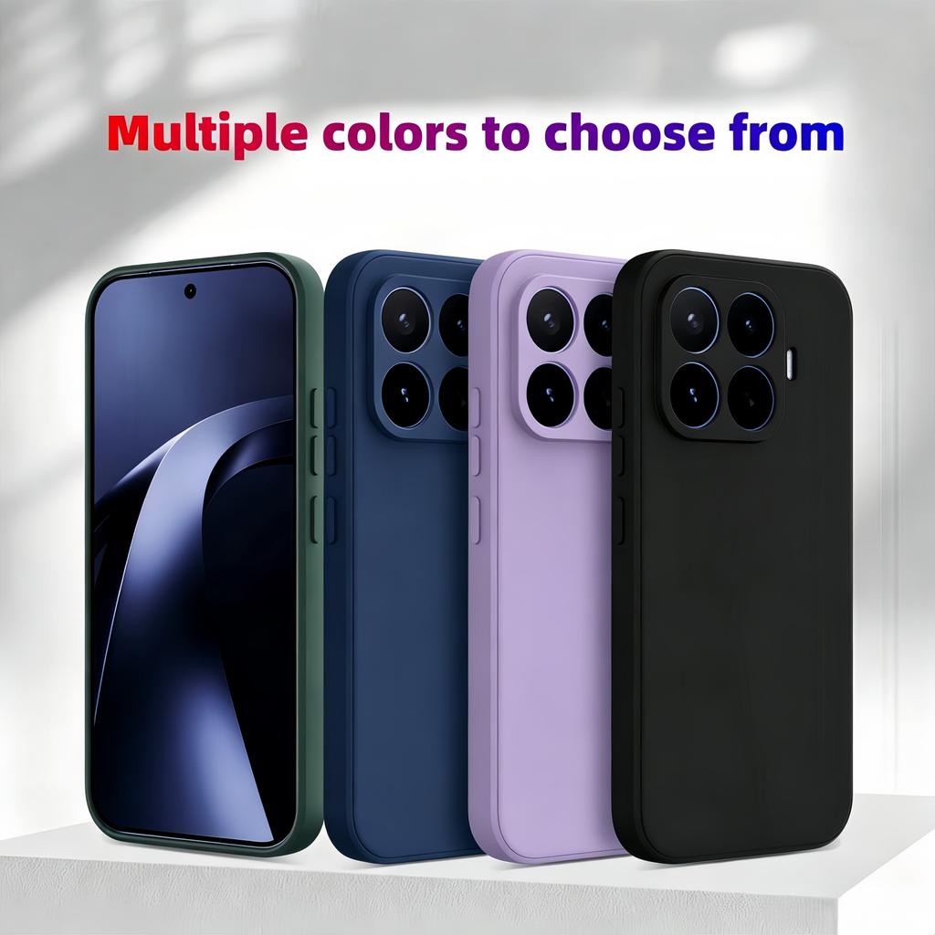 Funda Protectora de Silicona Líquida a Prueba de Golpes de Color Sólido Moda Noble Para Xiaomi 17T Pro/17/15T Pro/15T