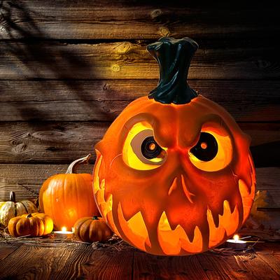 Halloween Pumpkin Lantern Hollow Shape Pumpkin Light Desktop Skull Ghost NightLight Hollow Big Pumpkin Lamp Halloween Decoration