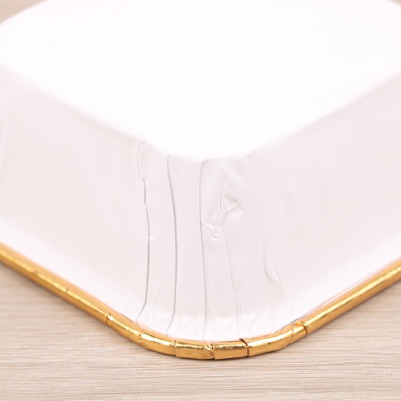 50Pcs Square High Temperature Resistant Oil-Proof Chiffon Roll Cake Cup