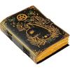 Blank Leather Spell Book: Cat Design Grimoire, Handmade Journal