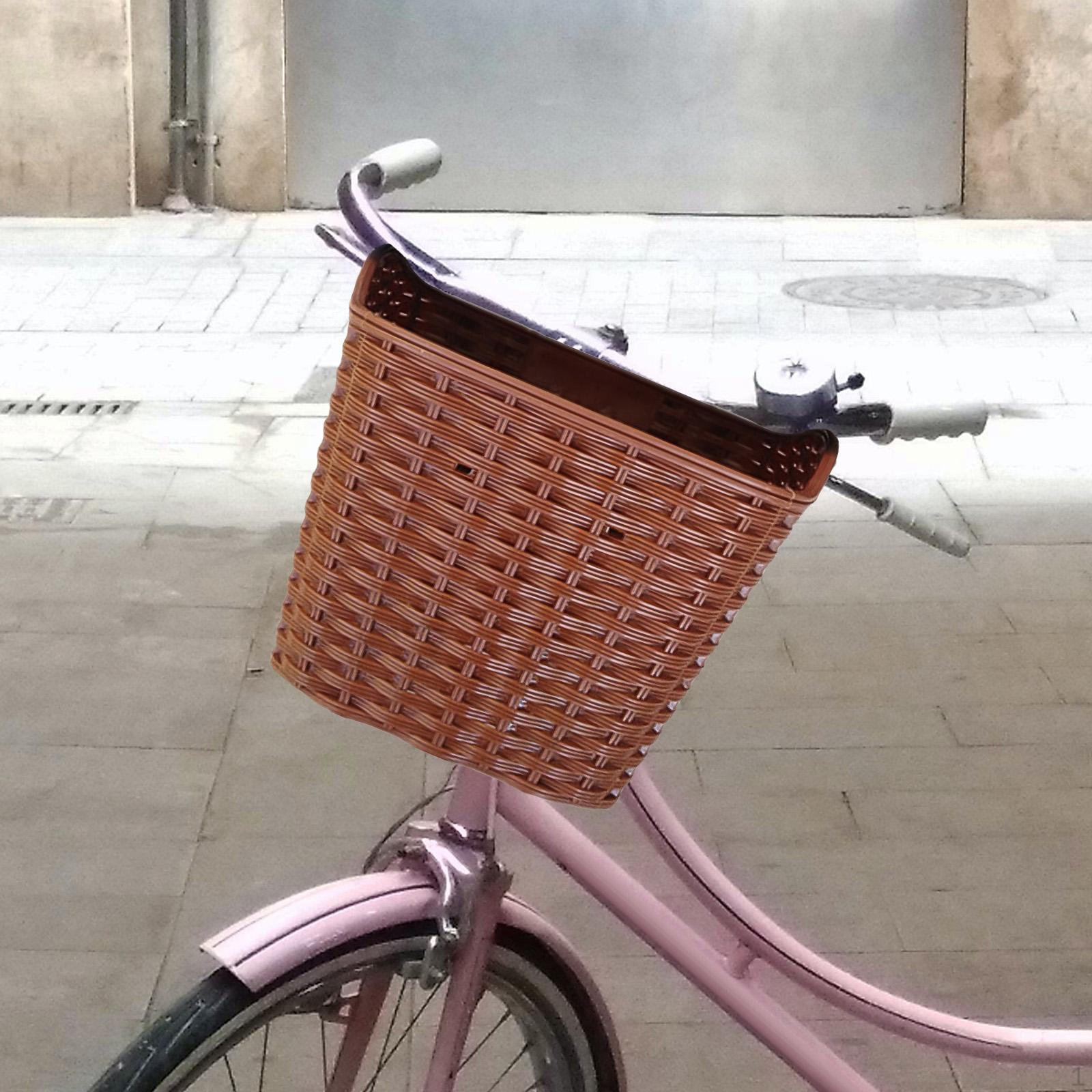 

Передняя корзина для велосипеда — элегантный вариант для хранения вещей для городских велосипедистов коричневый