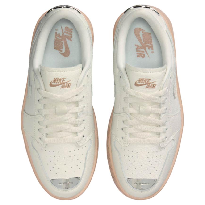 Air Jordan 1 Brooklyn Low Women's Sail Hemp Metallic Silver HF3184-101