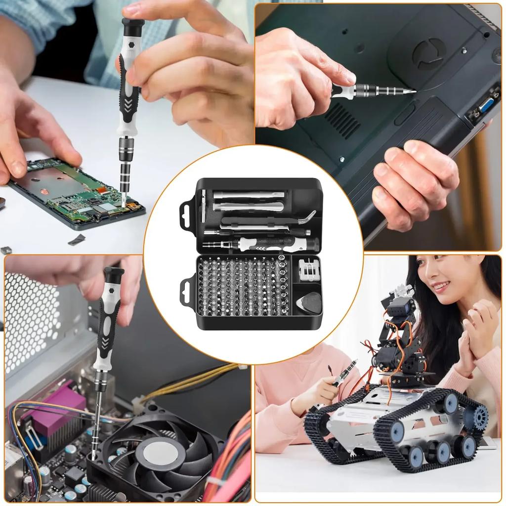 Haushaltswerkzeuge 115 in 1 Multifunktionales Schraubendreher-Set Computer PC Mobiltelefon Ausrüstung Reparatur Schraubendreher Isolation Manuell