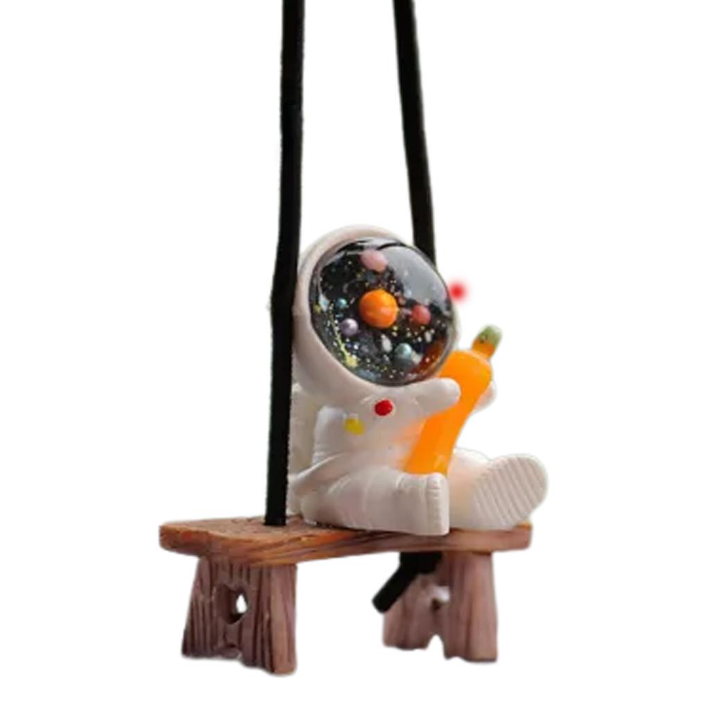 Car Hanging Ornament Swing Astronaut, Cute Car Pendant Mirror Accessories for Car Interior Ornaments,Pendant