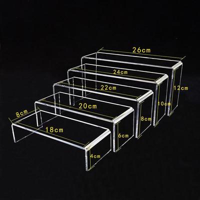 Acrylic U-Shaped Display Stand for Cosmetics, Figurines, Desserts, and Shoes