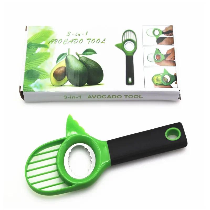 3 In 1 Avocado Cutter Slicer Plastic Shea Corer Separator Peeler Fruit Splitter Multifunctional Tool Kitchen Gadgets Accessories