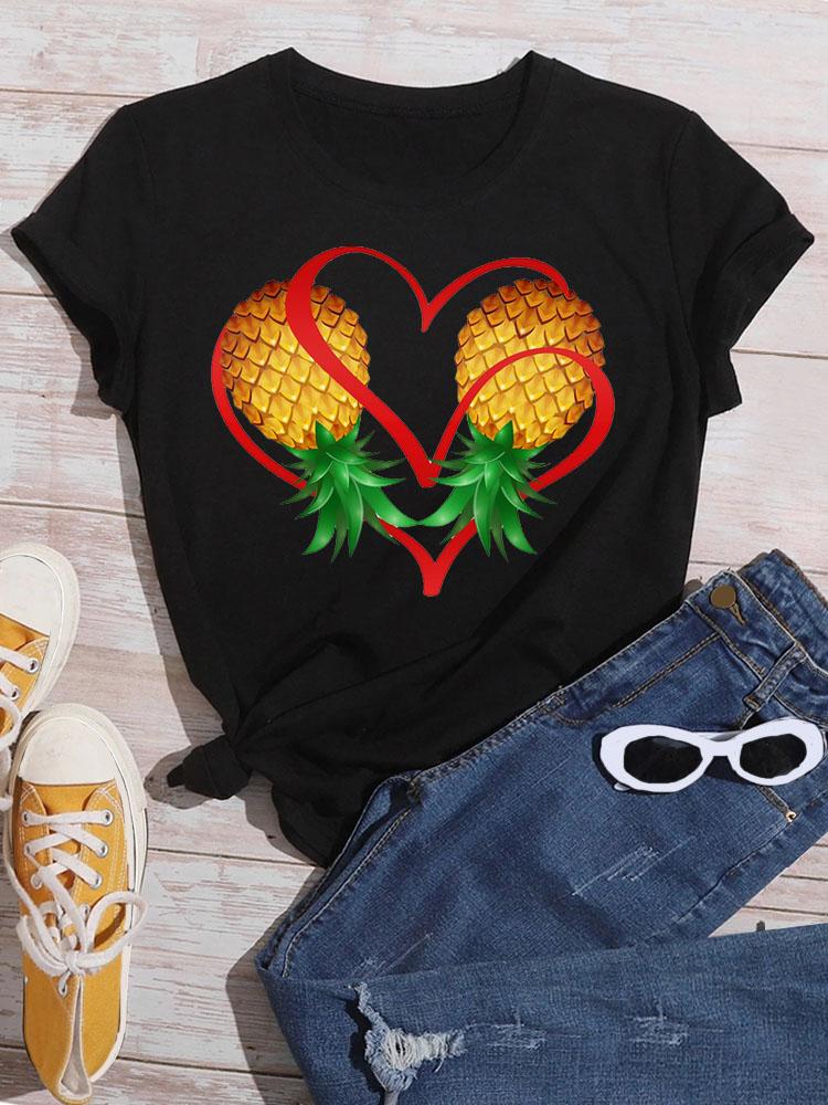 Nowy Damski T-Shirt Modne Bluzki Lato Koszulki z Nadrukiem Damskie Krótki Rękaw Casualowe T-Shirty Pani Dziewczyny Streetwear