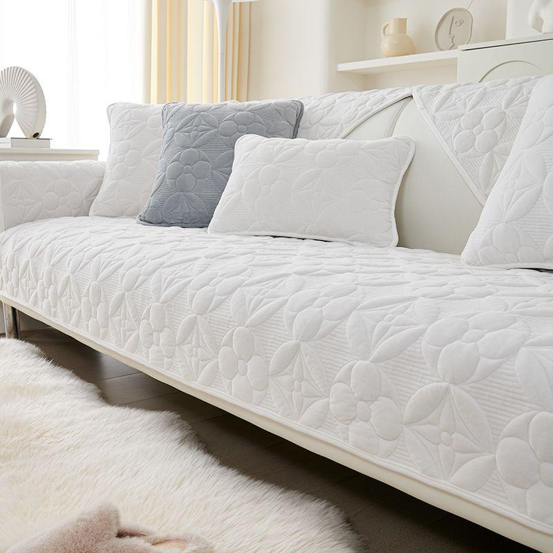 Nordycki współczesny prosty styl poduszka na sofę całoroczna uniwersalna antypoślizgowa trójwymiarowa drukowana jednokolorowa narzuta na sofę