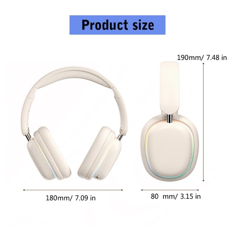 Bluetooth-compatible Headphones Wireless Bluetooth-compatible Foldable Headphones Over Ear for Travel Cellphone PC