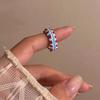 Dopamine Glaze Ring Candy Color All-Ages Unique Heart Ring Adjustable Macaron Color Opening Finger Ring Valentine's Day Gift