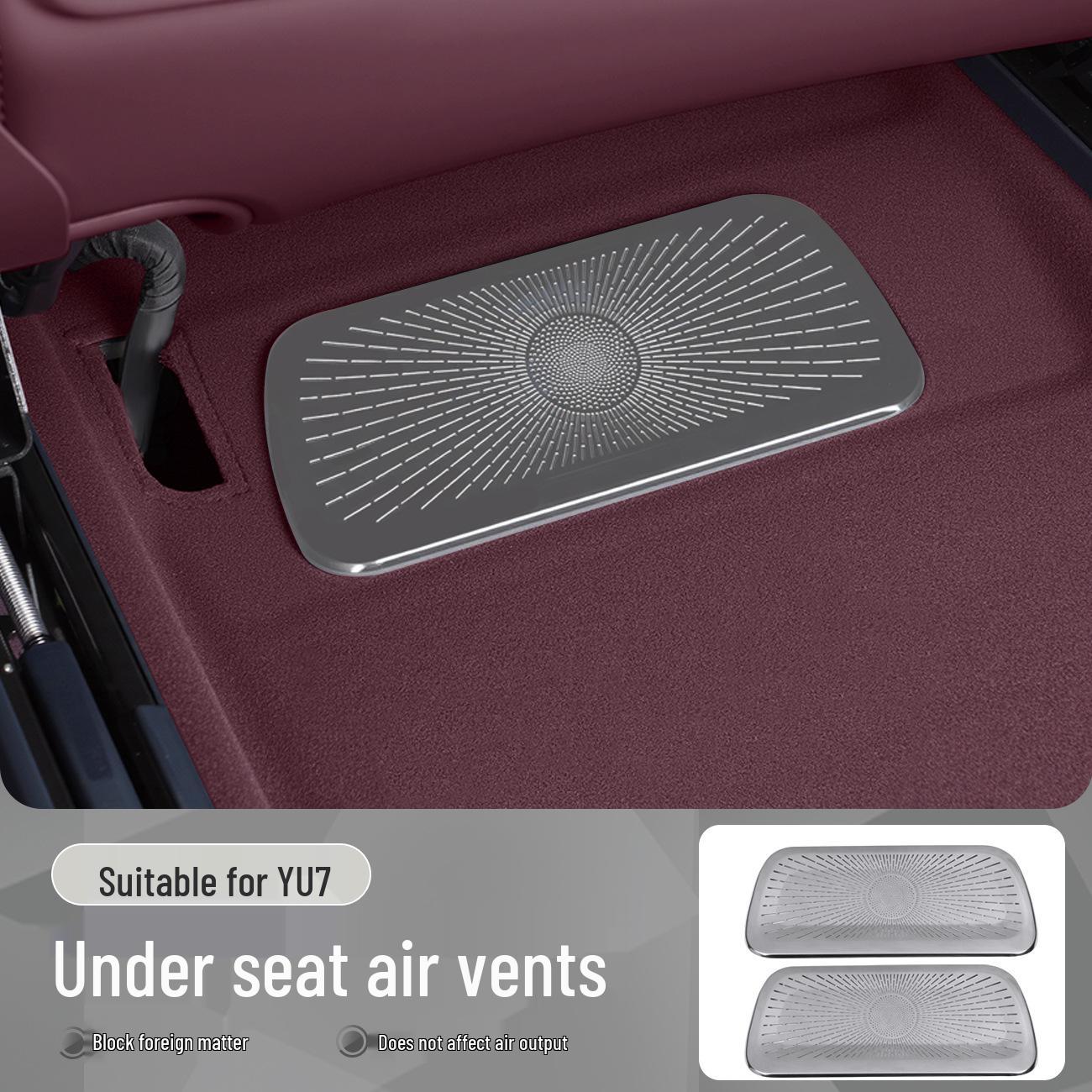 Xiaomi YU7 Car Air Vent Dustproof & Anti-Clogging Cover YU7 Black Titanium - Seat Vent Cover 2pcs