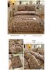 Retro Floral Linen Bedding Set: Autumn & Winter 4-Piece with Button Duvet Cover & Sheet