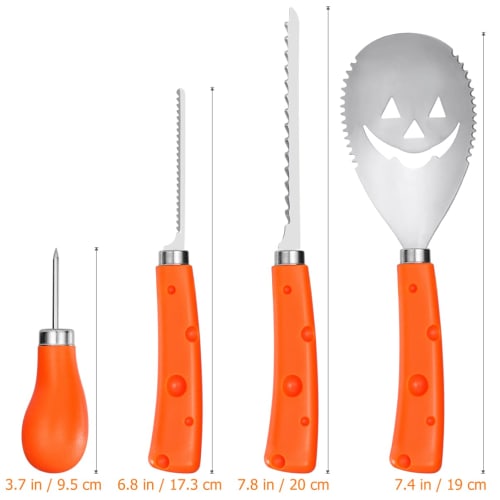 NUOLUX Pumpkin Carving Tools, Carving Chisels, Halloween DIY Pumpkin Knife, Pumpkin Carving Kit, Decorative Cutting Tools, Set of 4