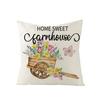 Flower Truck Pillowcase Nordic Linen Printed Sofa Pillowcase Living Room Bedroom Bedside Cushion Cover