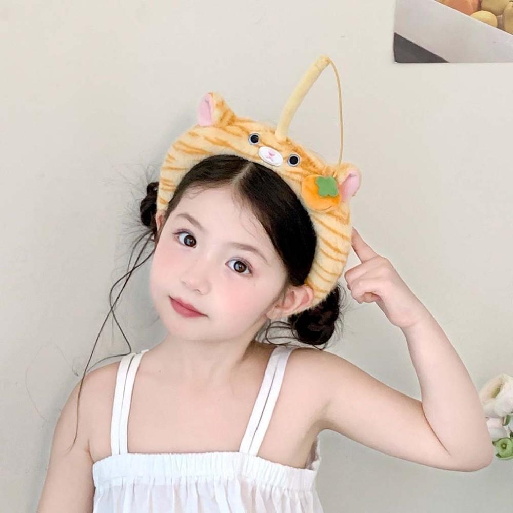 Panda Cat Fishing Plush Headband Hair Accessories Girls Cartoon Hairband Adorable Hair Hoop  Party