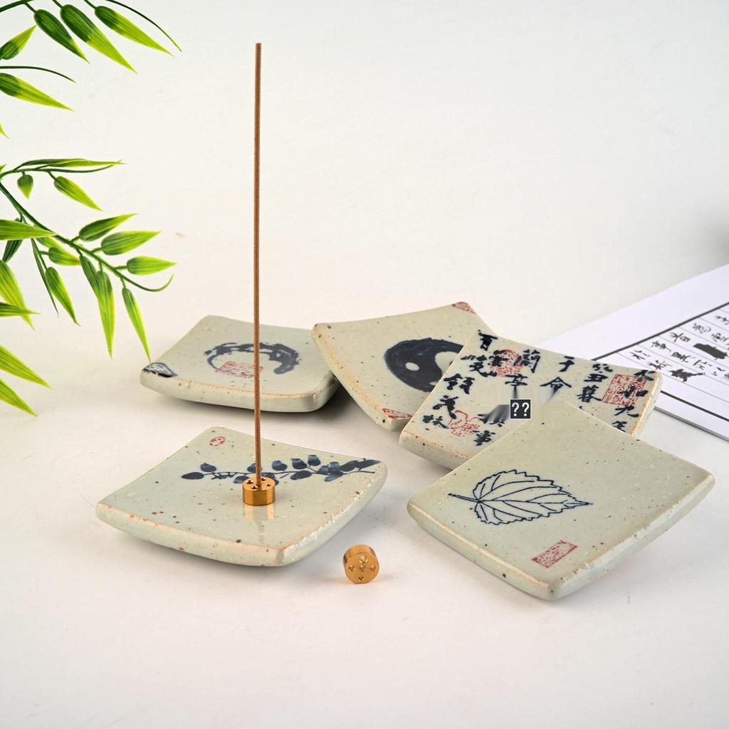 Zen Style Antique Sandalwood Incense Holder for Indoor Use