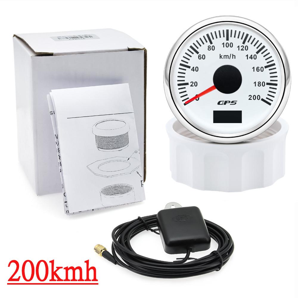 30/60/80/120/200 Km/h 52MM Digital GPS Speedometer Gauge with Antenna Boat Car Speed Gauge Meter With 7 Color Backlight 12V/24V