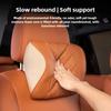 Nappa Leather Car Neck Cushion Waist Support Pillow Memory Foam Car Headrest Lumbar Support Seat Accessories Car Neck Pillow Set
