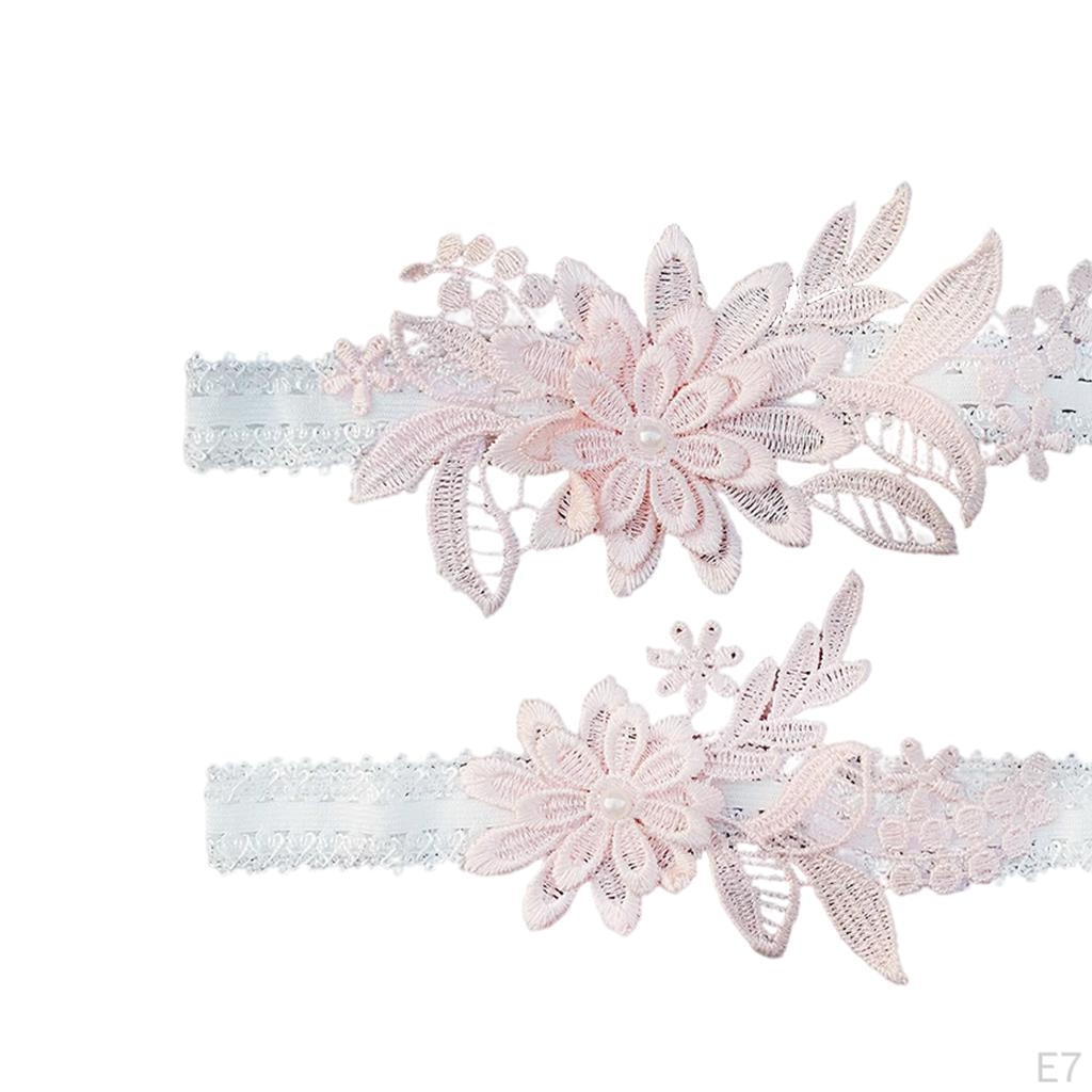 2 Sets Braut-Strumpfhalter im Married Lace Tanz-Set
