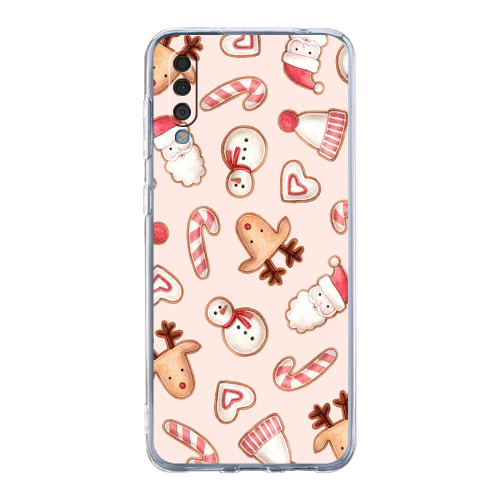 Phone Case For Samsung A56 A36 A26 A16 A14 A12 A22 A32 5G A34 A42 A52 A54 A50 A70 A40 A20E A20S A04S A06 Cover Cartoon Christmas