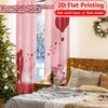 2D Flat Printing  2pcs Love In Air Minimalist Chic Curtains Versatile Durable Polyester Curtains Versatile All Perfect for