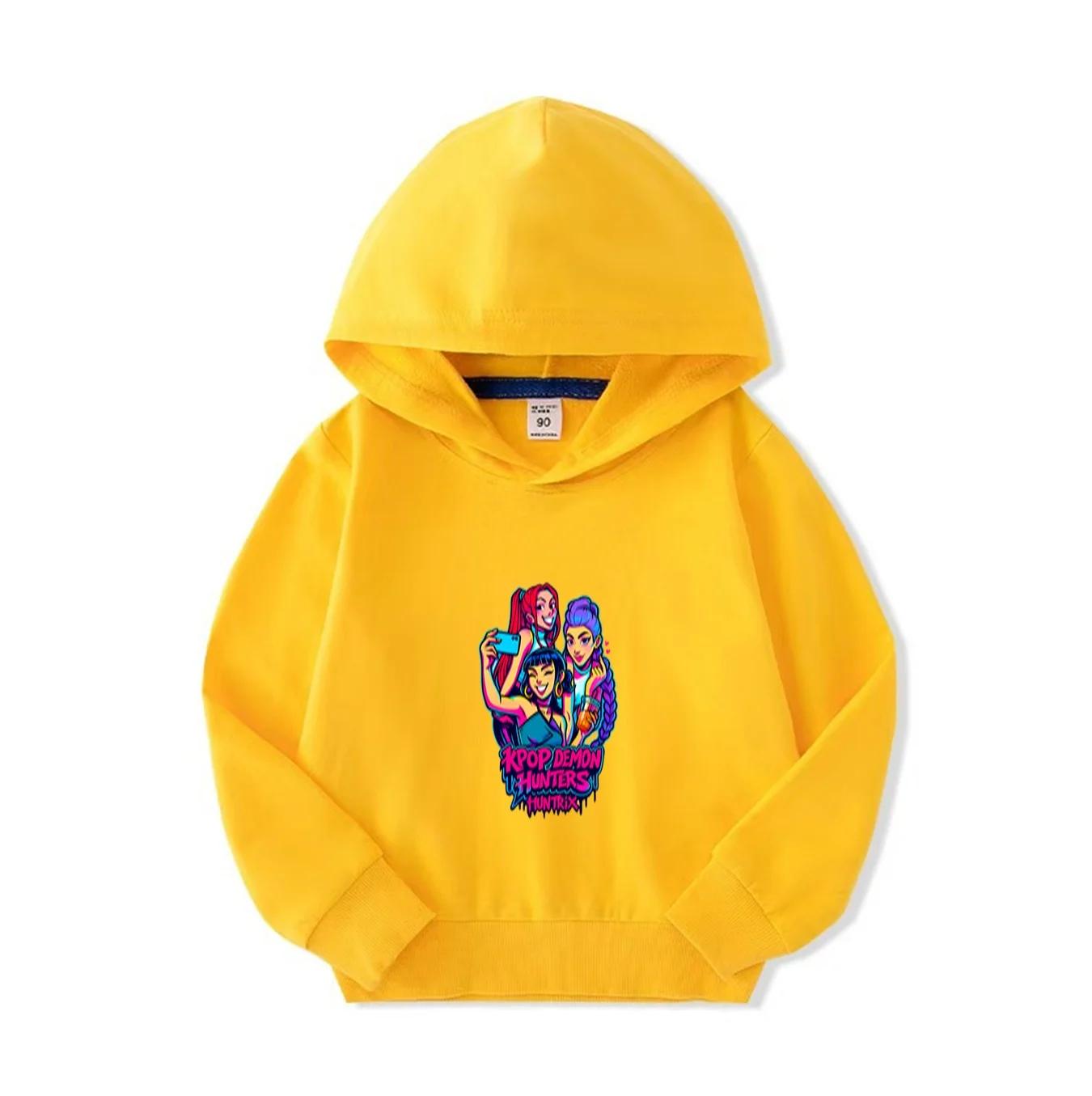 

Loose Print Simple Top Fashion Versatile Sweatshirt Comfortable Hoodies Sweatshirts Girls 160 жовтий