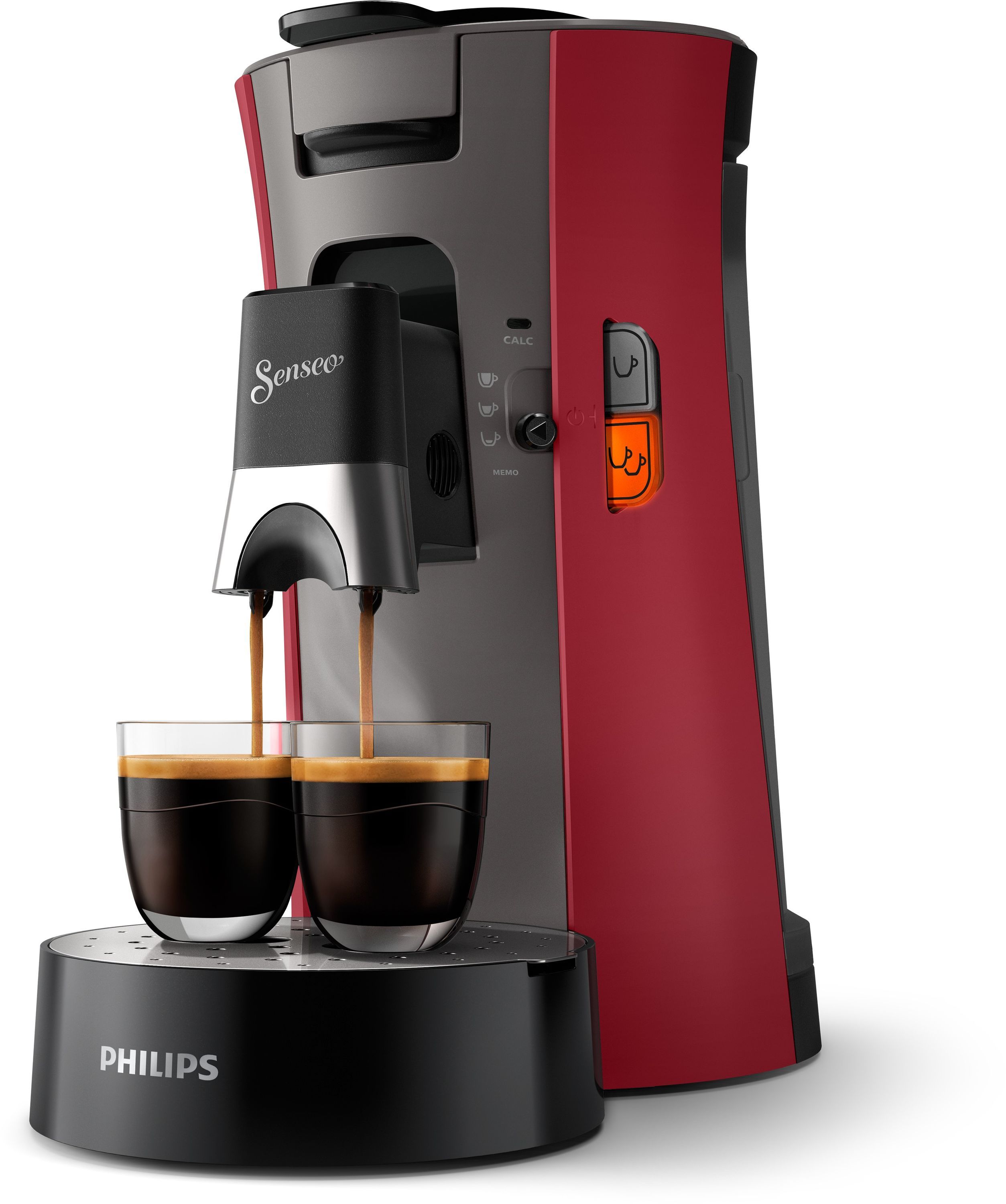 Kapselkaffeemaschine - PHILIPS - SENSEO - CSA240/91 - Select - Rot