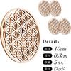DANNY LIB Wood Coasters, Flower of Life Design, Set of 5, Stylish Wooden Coasters with Sacred Geometry Design, Asian Kitchen and Bar Decor