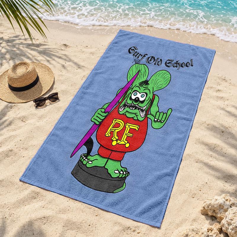 Serviette de plage Rat Fink Séchage Rapide Sans Sable Légère Serviettes de Plage pour Voyage Natation Camping