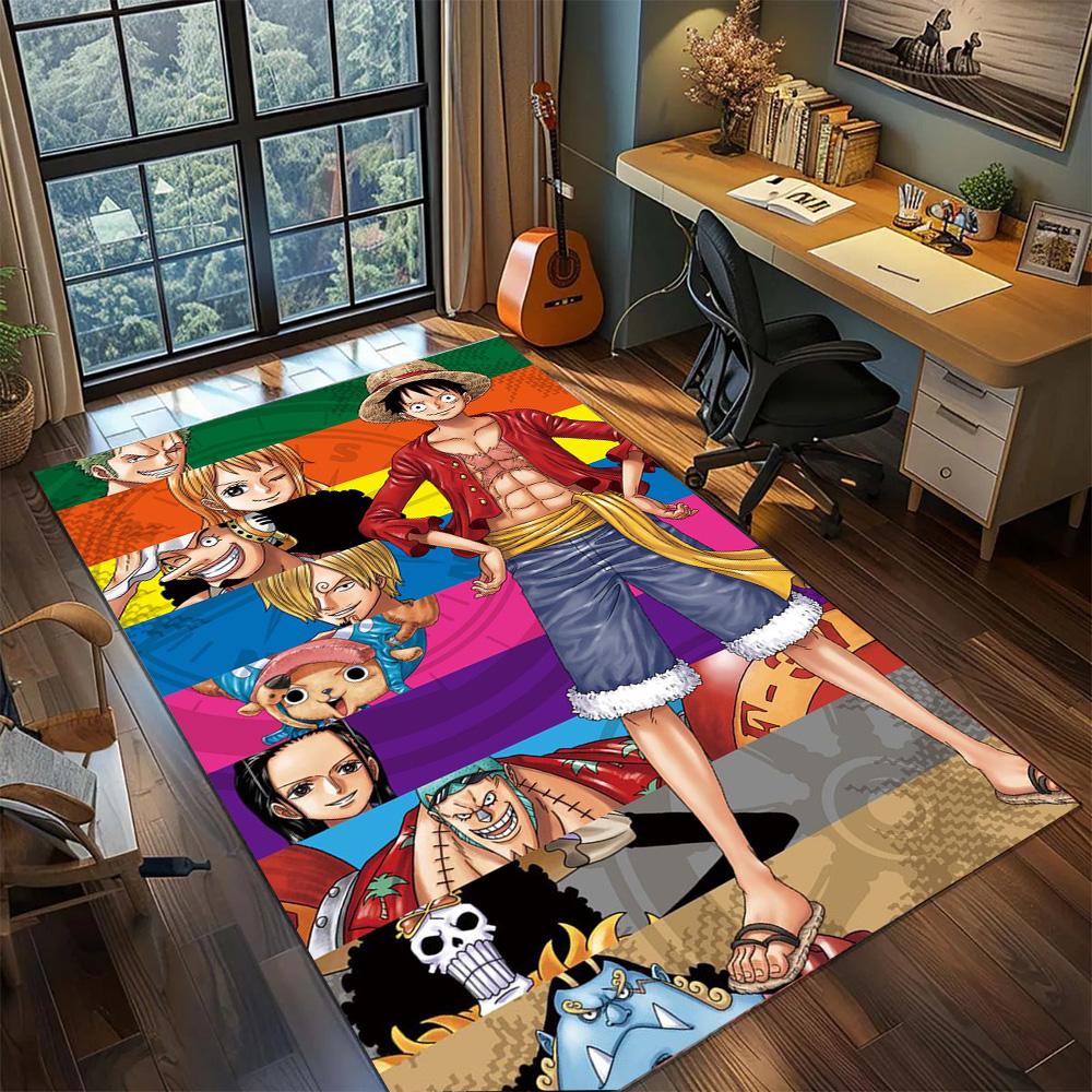 

One Piece Indoor Carpet Large Area Rugs Non Slip Washable Floor Mat for Gamer Room Decoration 60x90cm