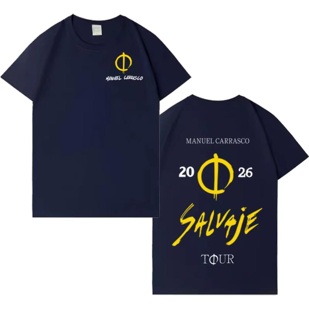 Rapper Unisexuel Carrasco Salvaje Album Tour  T Shirts Fashion High Quality Cotton T Shirts Unisex Women Streetwear Comfort Tshirt