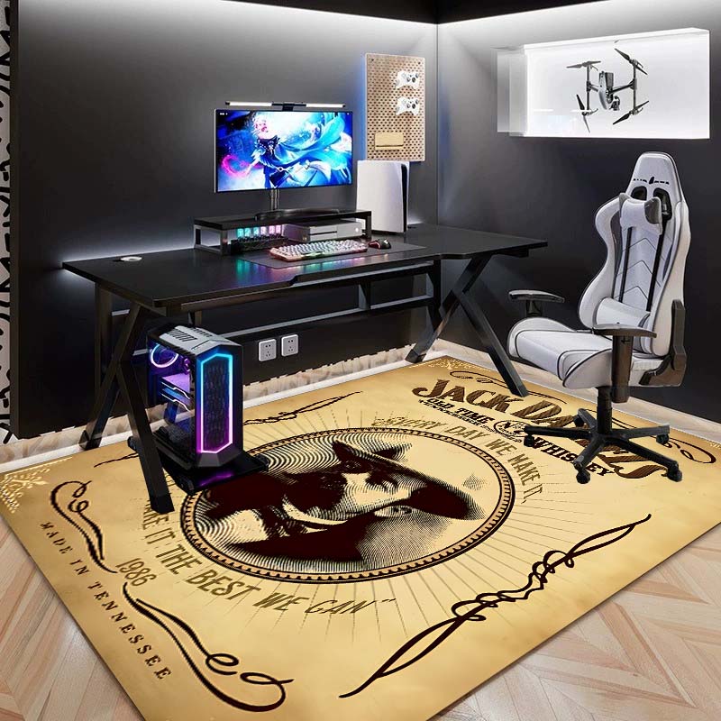 Verkrijgbaar in meerdere maten. J-Jack D-Daniels Bedrukte Yogamat, Woondecoratie, Woonkamer, Slaapkamer, Antislip Mat, Cadeau.