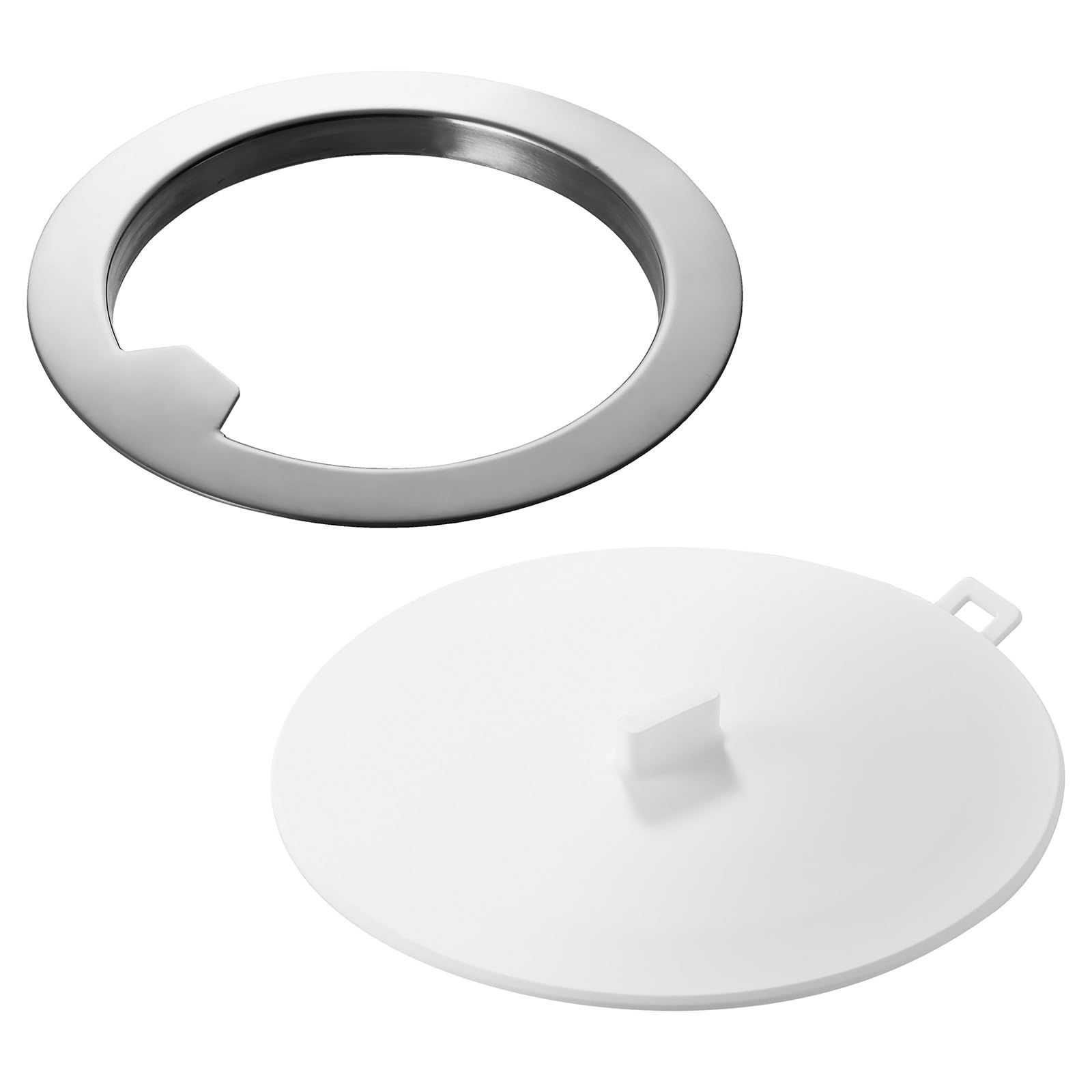 

Yamazaki Drain Net Holder Magnetic Soaking Cap Tower 1694 1316 (Silver) + (White) [2-Piece Set]