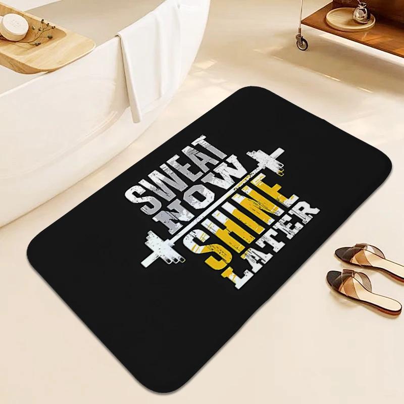 Gym Carpet for Bedroom Floor Mats Front Door Soft Living Room Funny Doormat Bathroom Hallway Sleeping Room Rug Aesthetic