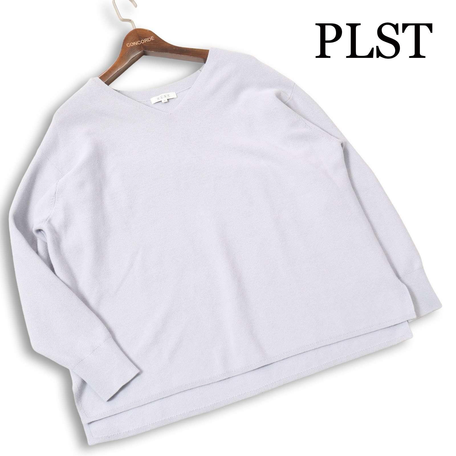 PLST All Year Round V-neck Big Silhouette Pullover Knit Sweater Sz.M Women s