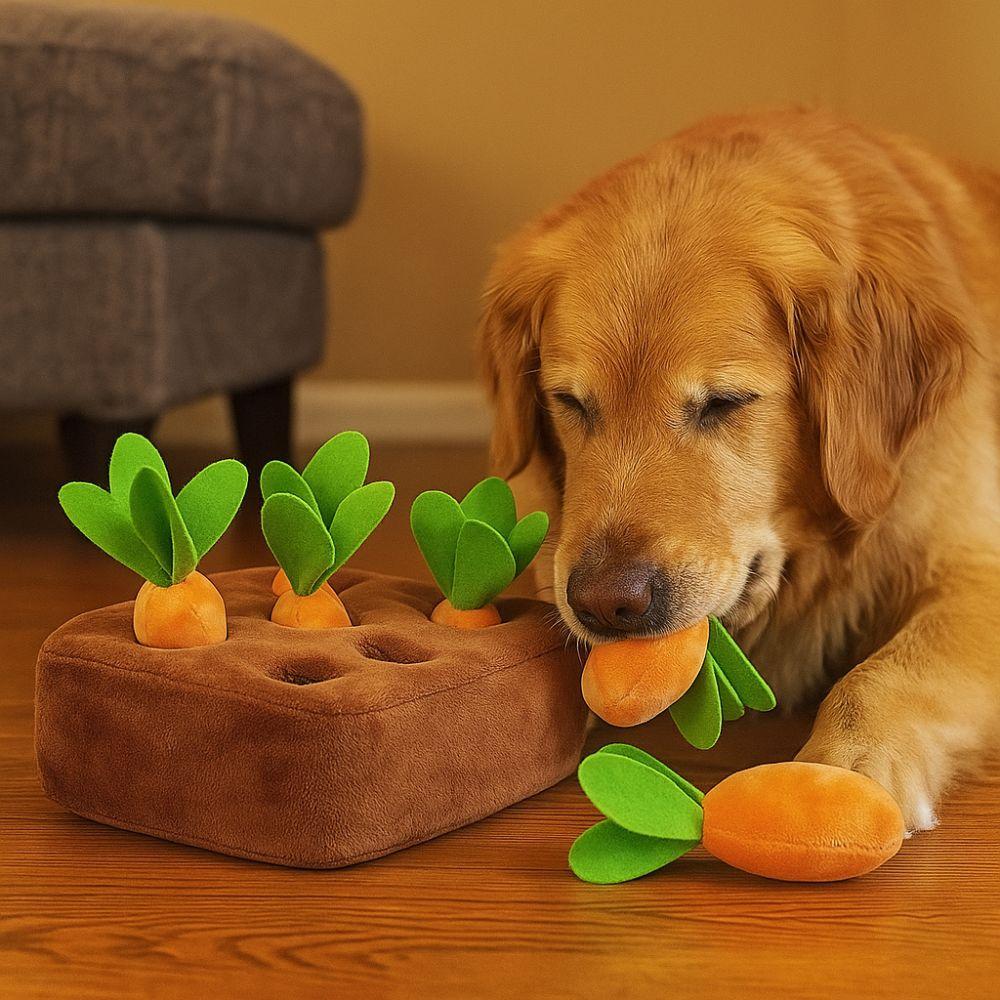 6/8 Hole Carrot  Dog Toys Soft Puppy Chew Toy Creative Interactive Training Toys  for Cats and Dogs