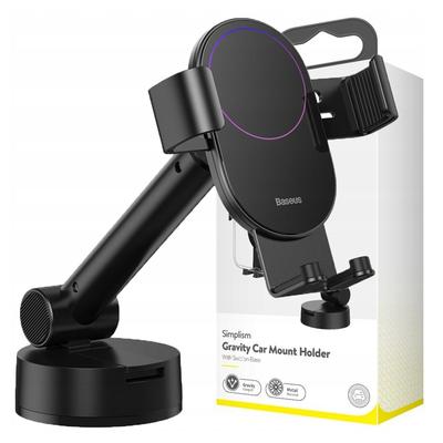 Baseus Simpslism Gravity Car Phone Holder with Suction Cup (Black)
