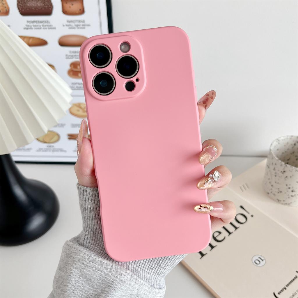 For iPhone 16 Pro Phone Back Case Scratch Resistant Silicone Mobile Cover
