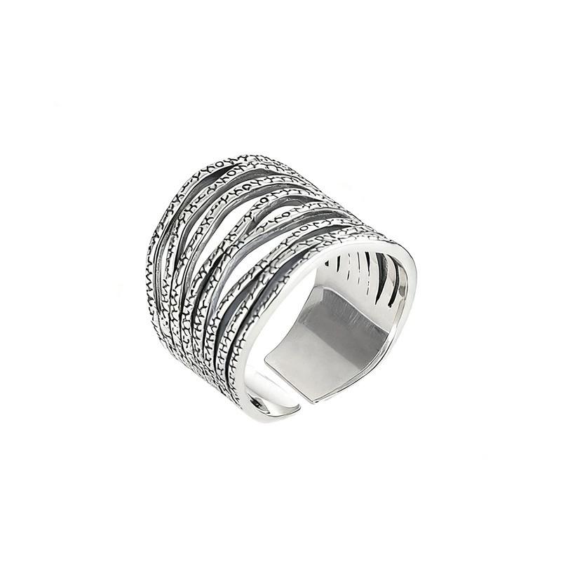 Foxanry Vintage Punk Finger Rings For Women Girl New Trendy Elegant Multilayer Geometry Handmade Birthday Party Jewelry Gifts