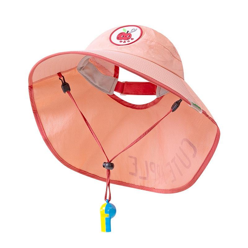 Children's Shawl Sun Hat Outdoor Outing Sun Hat Breathable and UV Resistant Fisherman Hat