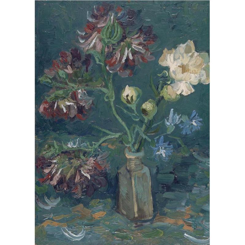 Impressionist Vincent Van Gogh Bouquet of Sunflowers In a Vase Poster Canvas Paintings Abstract Roses Wall Art Decoration Room At Home