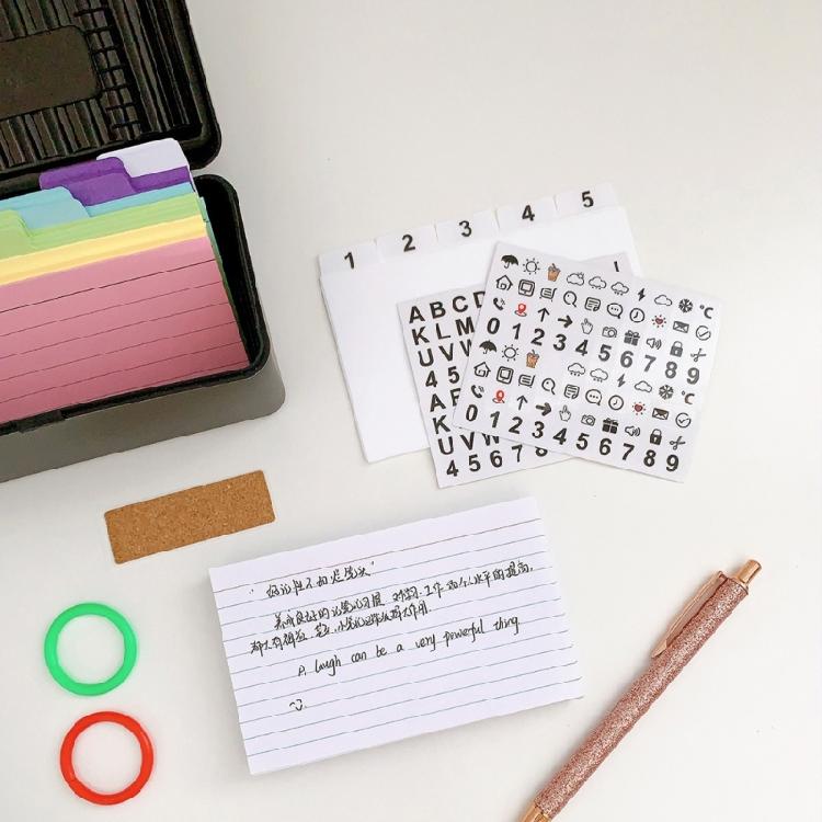 200Sheets Double Side Note Pad and Colored Notes Set for Office Including Note Storage Case Binder Rings Binder Divider