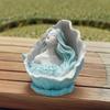 Conch Girl Statues and Sculptures,Resin Conch Girl Statue Ornament,Housewarmings Gift,Home Decors Fish Tanks Supplies