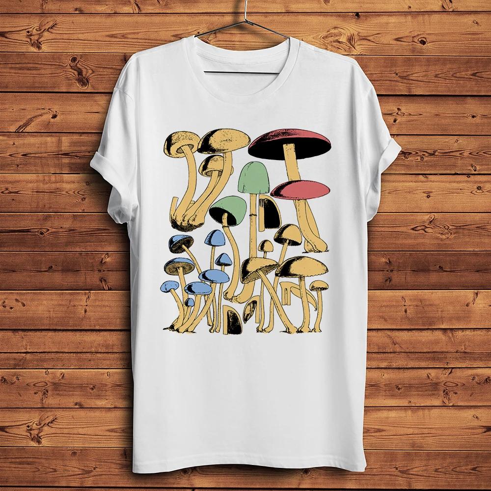 Mushroom Variety Fungi Plant Funny Natural T Shirt Unisex Short Sleeve Oneck Casual Tshirt Unisex Streetware Tee Breathable
