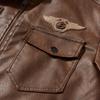 Men's Autumn/Winter PU Leather Motorcycle Jacket, Lapel, Plus Velvet, Trendy Large Size