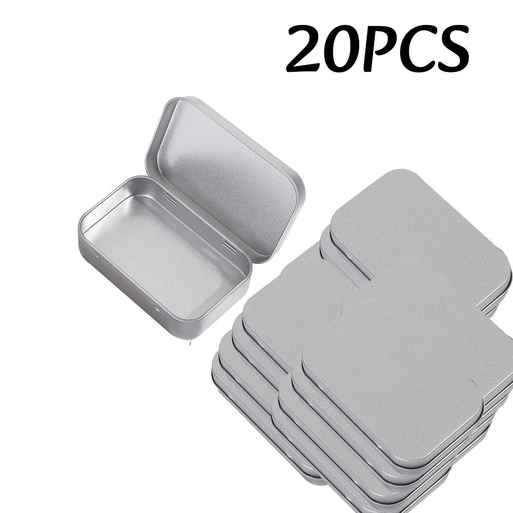 1-11pc Mini Metal Empty Storage Box Tin Plated Container With Hinged Lid Wedding Jewelry Pill Cases Portable Cosmetic Organizer