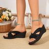 Fashion 2025 Fashion Slip-on Women's Slippers New Floral Outdoor Casual Comfortable Summer Plus Size Best Seller Wedge Slippers Zapatos