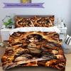 Eren & Mikasa 3pcs Bedding Set Duvet Cover Closure Includes 1 Duvet Cover & 2 Pillowcases for All Seasons Bedroom Home Dorm Decor